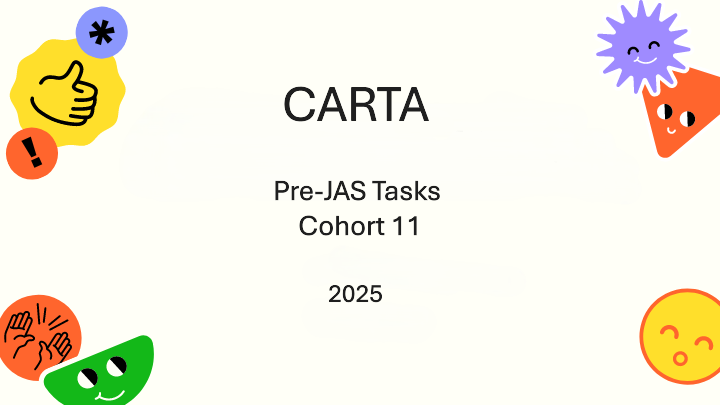 Pre-JAS Tasks Cohort 11